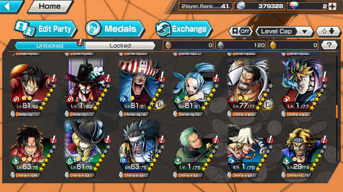 One Piece Bounty Rush Account With 6 Max Boosted Roger And So On Playerup Worlds Leading Digital Accounts Marketplace